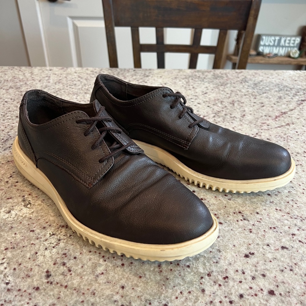Cole Haan Men's Grand+ Plain Toe Leather Oxford Shoes C36982